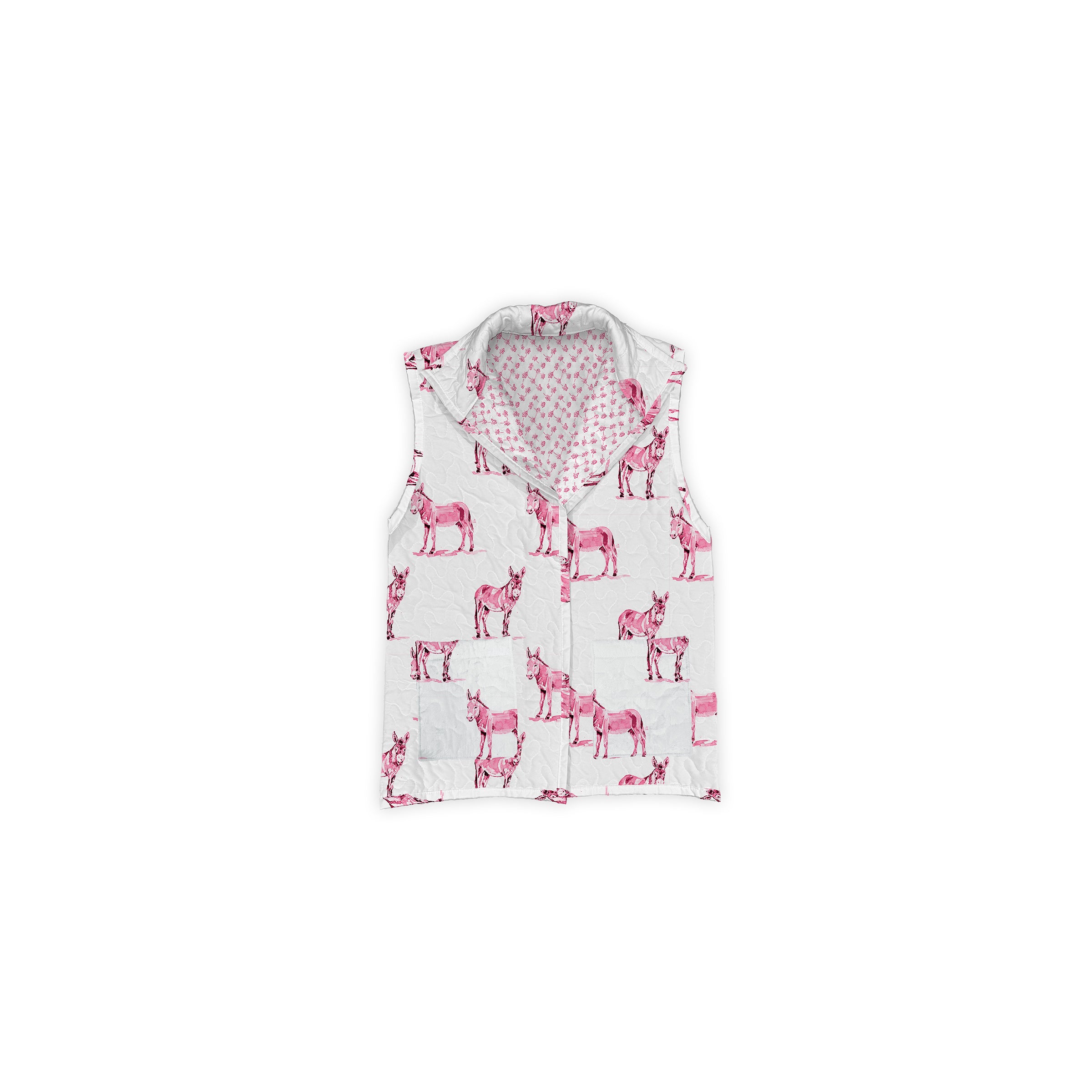 Donkey Icon Fuchsia Quilted Ruby Vest – Ida Mae Home