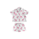 Donkey Icon Fuchsia Shorty Pajama Set