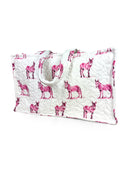 Donkey Icon Fuchsia Quilted Tote