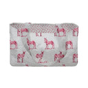 Donkey Icon Fuchsia Quilted Tote