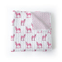 Donkey Icon Fuchsia Quilt