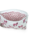 Donkey Icon Fuchsia Quilted Makeup Bag