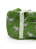 Donkey Icon Green Quilted Weekender Duffle Bag
