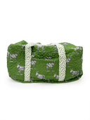 Donkey Icon Green Quilted Weekender Duffle Bag