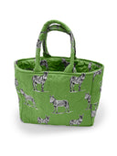 Donkey Icon Green Quilted Handbag
