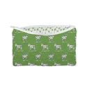 Donkey Icon Green Quilted Makeup Bag