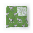 Donkey Icon Green Jewels Quilt