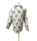 Donkey Icon Linen / Black Quilted Jacket