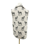 Donkey Icon Linen / Black Quilted Ruby Vest
