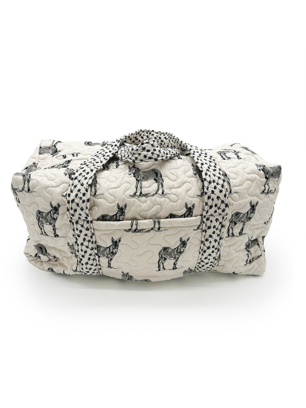Donkey Icon Linen/Black Weekender Duffle Bag