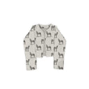 Donkey Icon Linen / Black Cropped Quilted Jacket