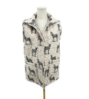 Donkey Icon Linen / Black Quilted Ruby Vest