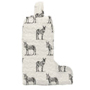 Donkey Icon Linen/Black Quilted Boot Bag