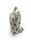 Donkey Icon Linen/Black Quilted Boot Bag