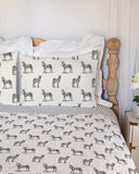 Donkey Icon Linen/Black Quilt