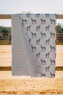 Donkey Icon Linen/Black Quilt