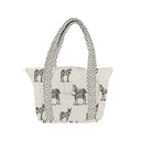 Donkey Icon Linen / Black Zipper Tote Bag