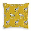 Donkey Icon Mustard Quilted 20" Pillow