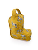 Donkey Icon Mustard Quilted Boot Bag