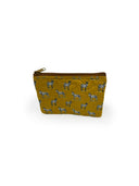 Donkey Icon Mustard Quilted Makeup Bag