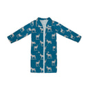 Donkey Icon Peacock Quilted Duster