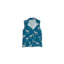 Donkey Icon Peacock Quilted Ruby Vest