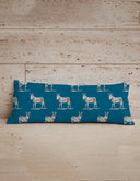 Donkey Icon Peacock Quilted Oblong 14" x33" Pillow