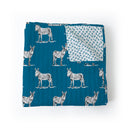 Donkey Icon Peacock Baby Blanket