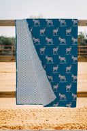 Donkey Icon Peacock Quilt