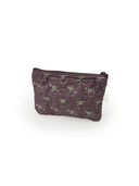 Donkey Icon Linen/Purple Quilted Makeup Bag