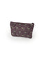 Donkey Icon Linen/Purple Quilted Makeup Bag