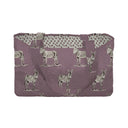 Donkey Icon Linen/Purple Quilted Tote