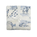Donkey Toile Blue Baby Blanket