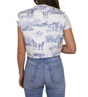 Donkey Toile Blue Quilted Tara Vest