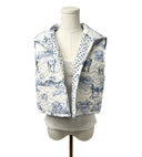 Donkey Toile Blue Quilted Cate Vest
