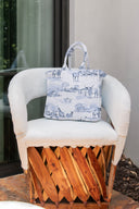 Donkey Toile Blue Quilted Handbag