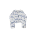 Donkey Toile Blue Cropped Quilted Jacket