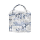 Donkey Toile Blue Quilted Handbag
