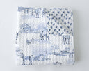 Donkey Toile Blue Quilt