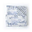 Donkey Toile Blue Baby Blanket