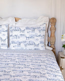 Donkey Toile Blue Quilt