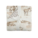 Donkey Toile Brown Baby Blanket