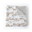 Donkey Toile Brown Baby Blanket