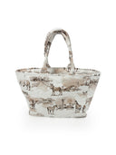 Donkey Toile Brown Quilted Handbag