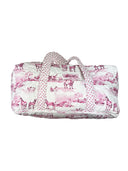 Donkey Toile Fuchsia Quilted Weekender Duffle Bag