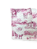 Donkey Toile Fuchsia Quilted Tote