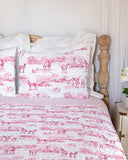 Donkey Toile Fuchsia Quilt