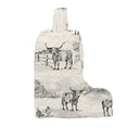 Donkey Toile Linen/Black Quilted Boot Bag