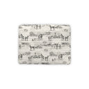 Donkey Toile Linen / Black Quilted Pet Bed