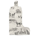 Donkey Toile Linen/Black Quilted Boot Bag